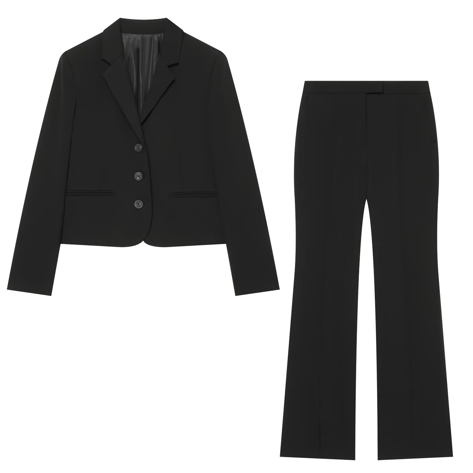 Men Formal Wear All Black - Womens Formal Black Suit 2 Piece