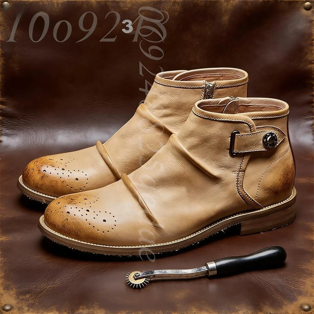 Men's Brogue Toe Ankle Boots,  - Formal Men Daily Wear Footwear recension och pris