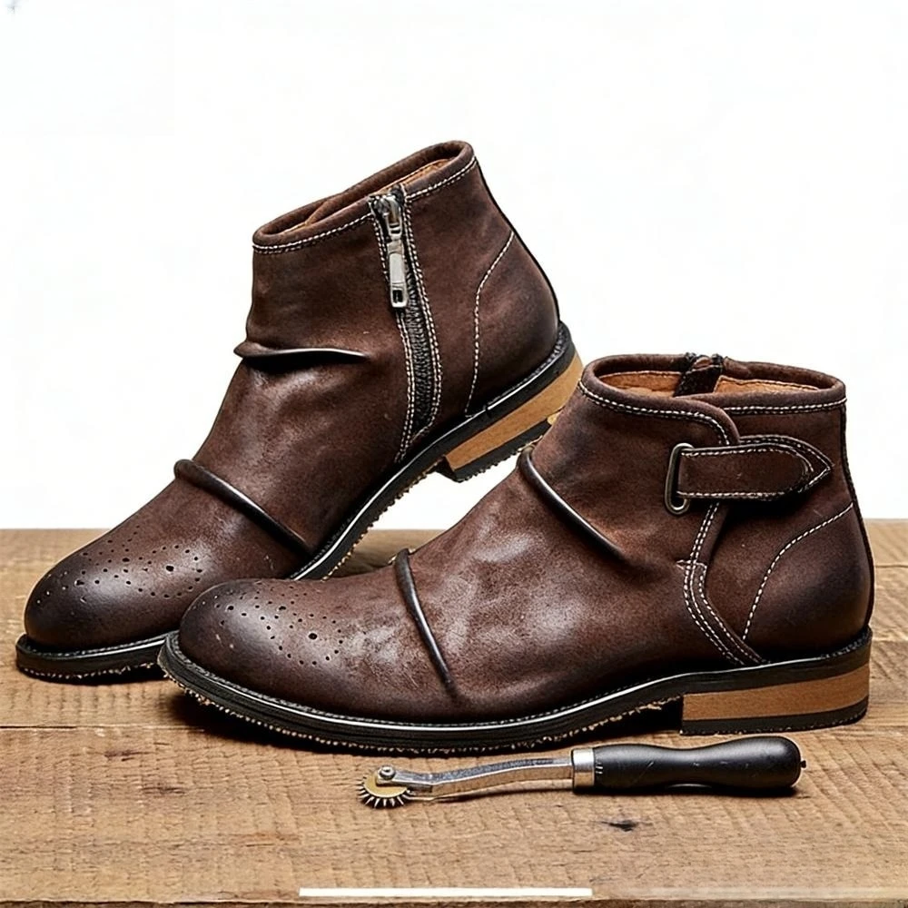 Men's Brogue Toe Ankle Boots,  - Formal Men Daily Wear Footwear recension och pris