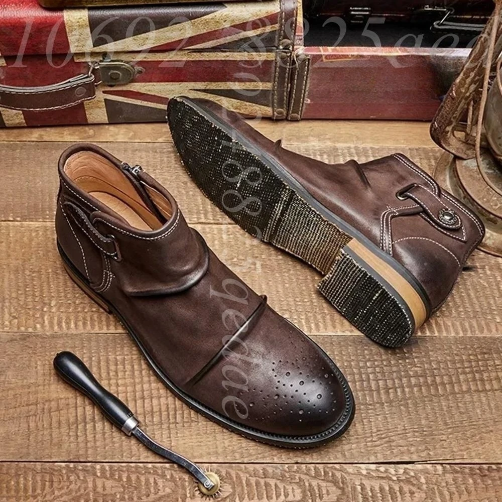 Men's Brogue Toe Ankle Boots,  - Formal Men Daily Wear Footwear recension och pris