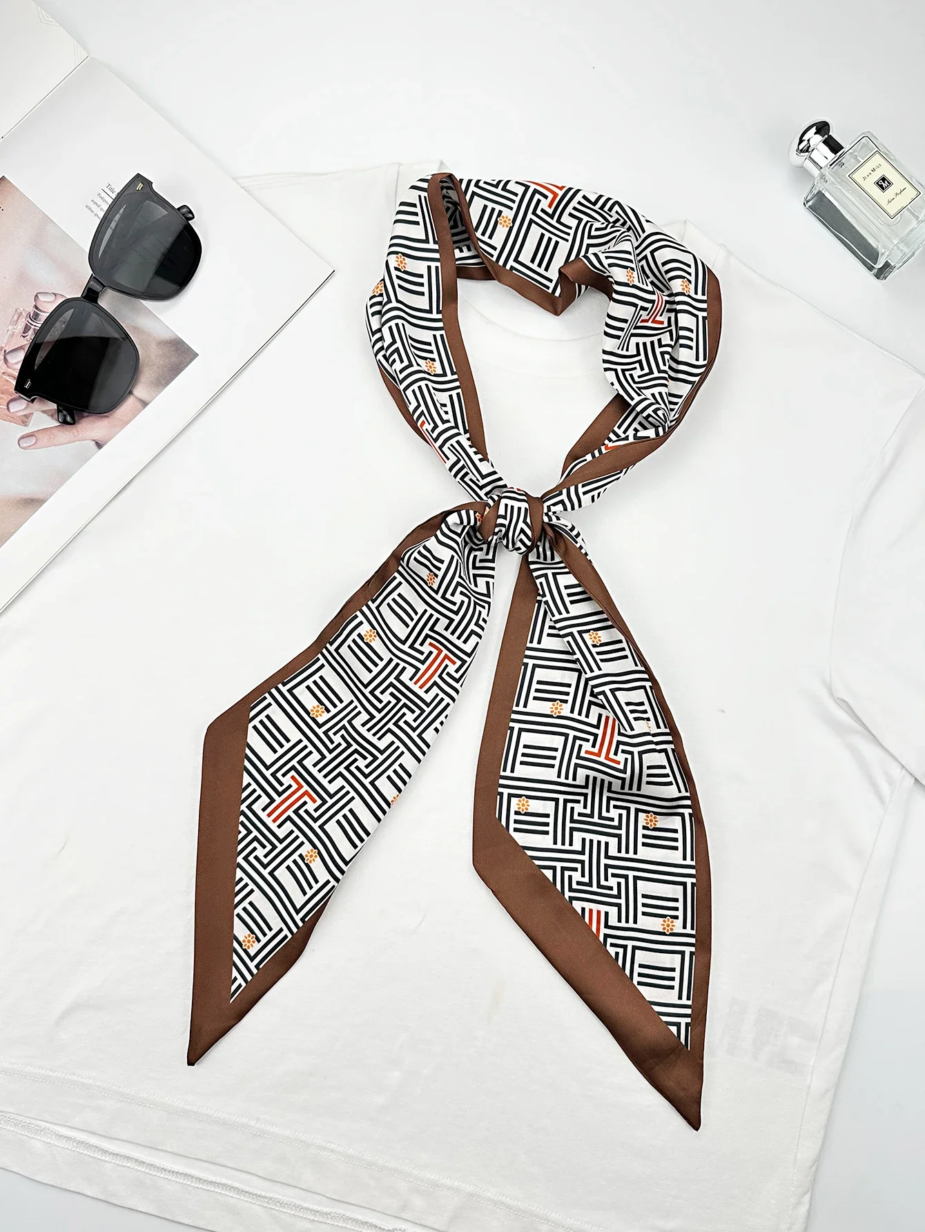 Luxury Geometry Skinny Silk Sc - Silk Tie Woven recension och pris