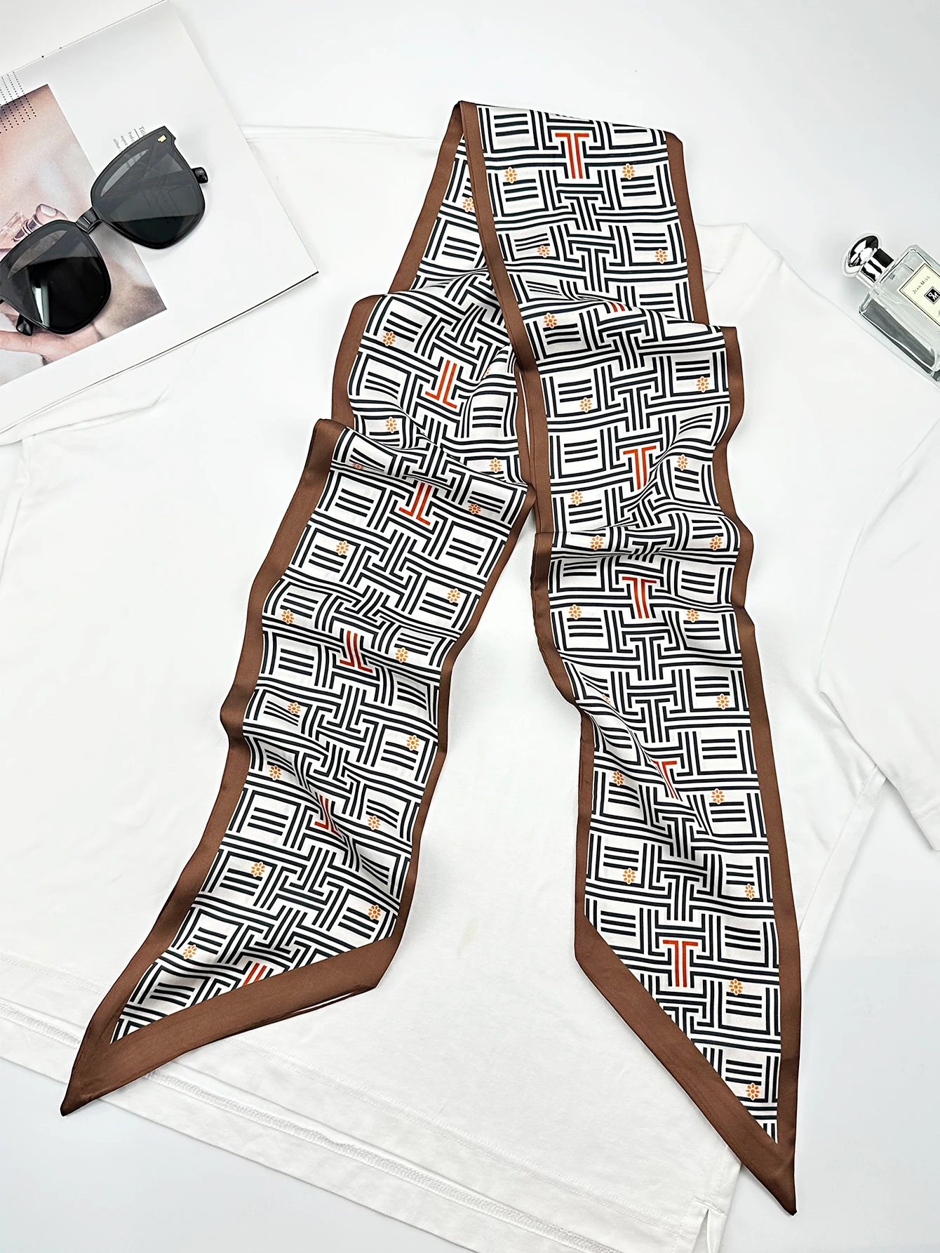 Luxury Geometry Skinny Silk Sc - Silk Tie Woven recension och pris
