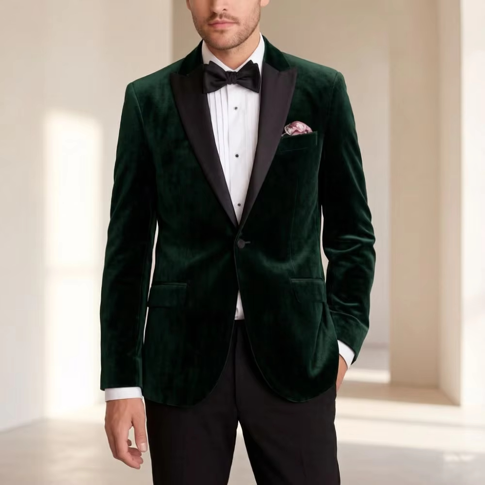 Velvet Formal Suit for Men Sli - Men'S Formal Wear For Reception recension och pris
