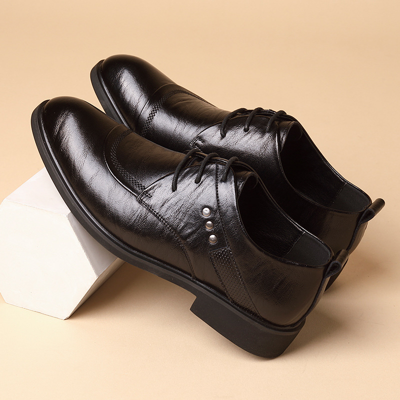 Leather Oxford Shoes With Meta - Men Formal Party Wear Dress recension och pris