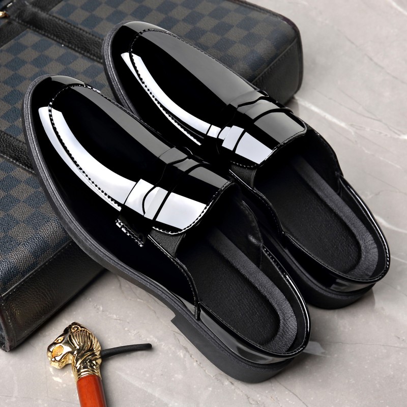 Men Black Patent Leather Mules - Formal Men Daily Wear Footwear recension och pris