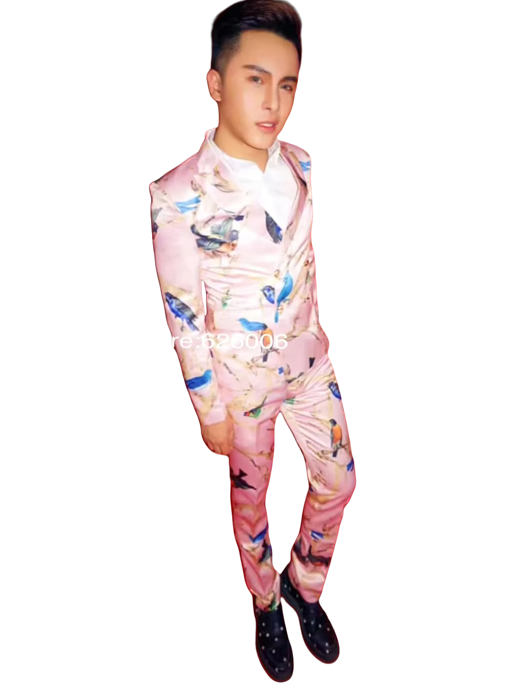 Men's Fashion Flower Pink Bird - Men Formal Party Wear Dress recension och pris