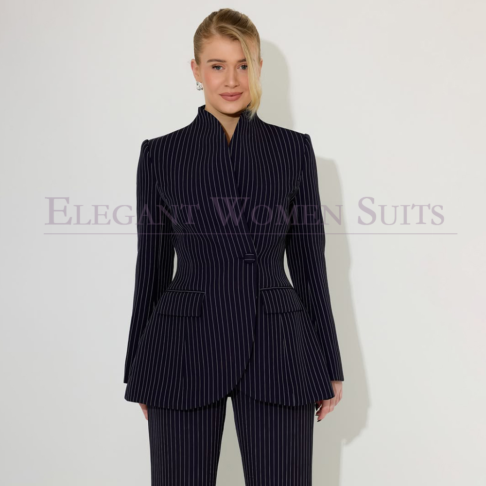 Black Pinstripe Men's Suits Fo - Men Formal Wear All Black recension och pris