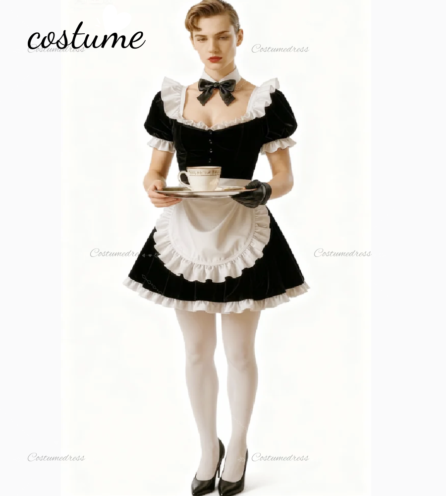 Chic Little Black Man In Maid  - Men Formal Wear All Black recension och pris