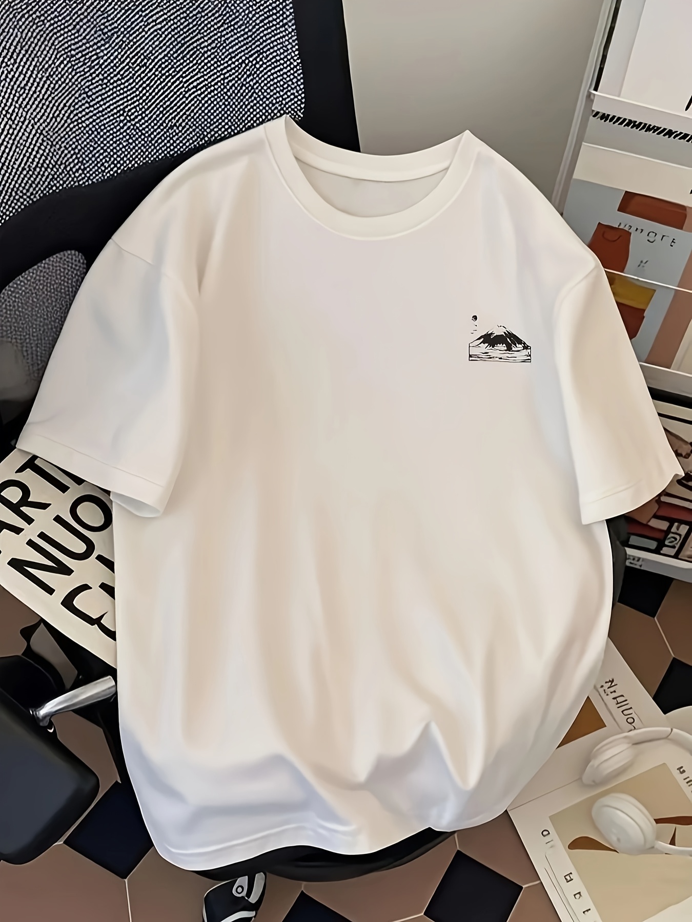 Men's Japan Mt. Fuji T-Shirt - - Men Formal Wear All Black recension och pris