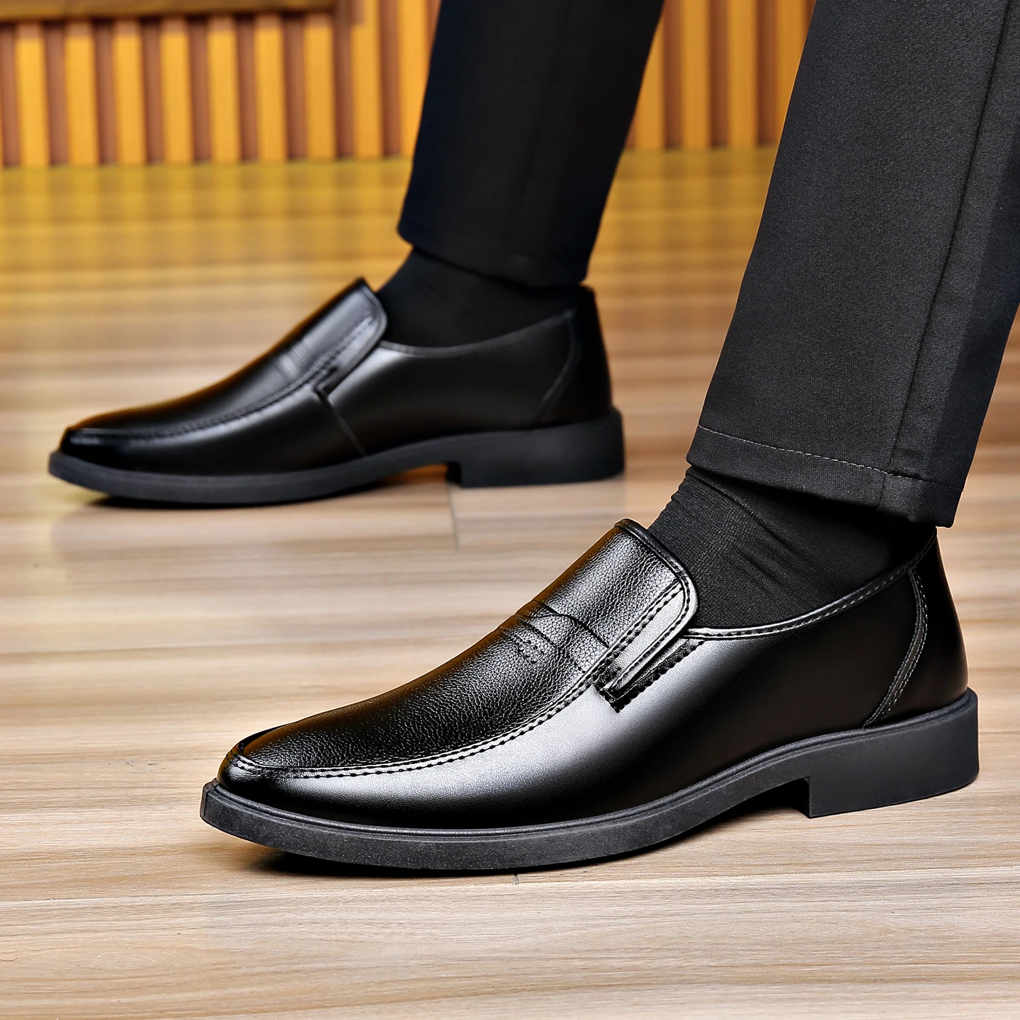 Men's Slip‑on Business Leather - Men'S Formal Wear For Office recension och pris