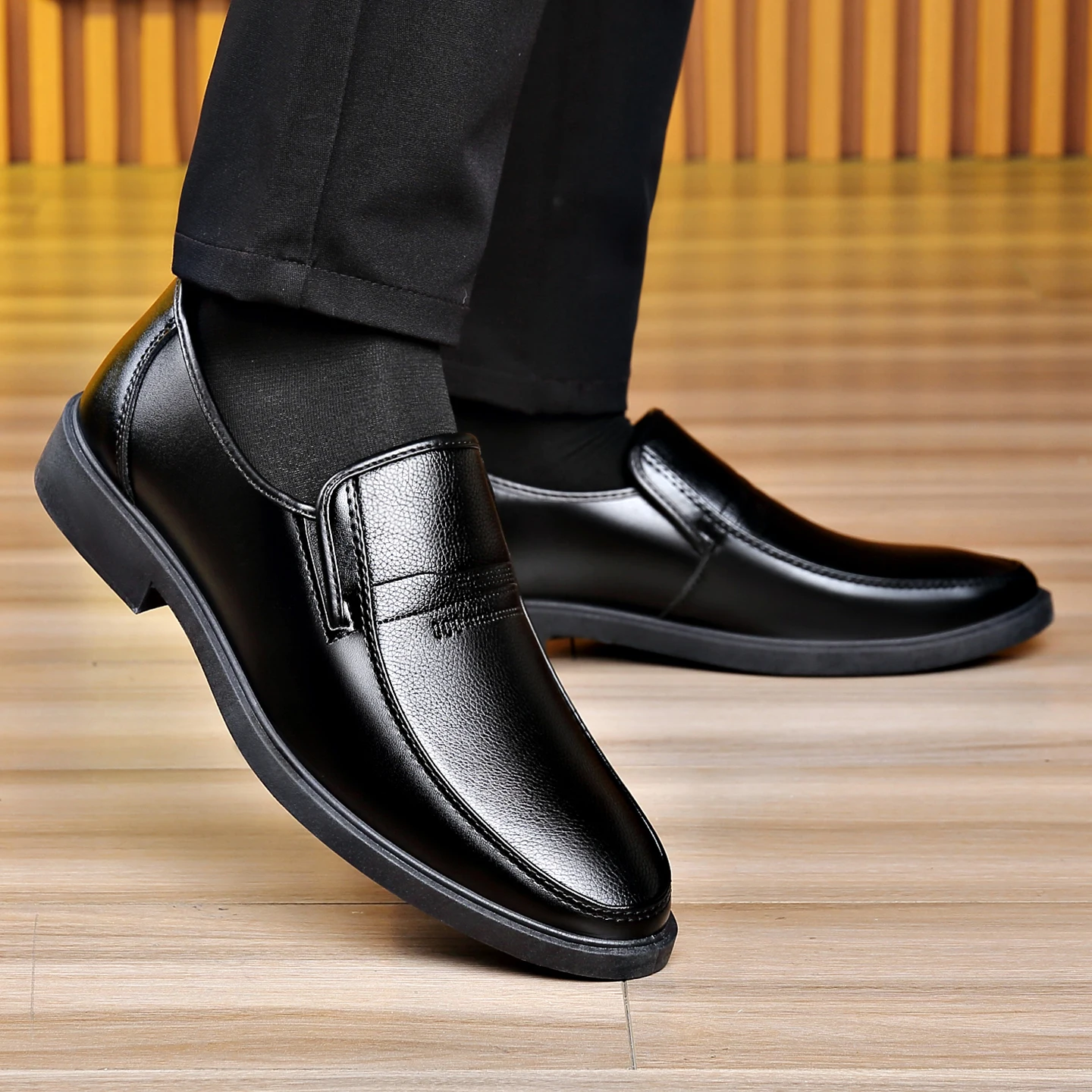 Men's Slip‑on Business Leather - Men'S Formal Wear For Office recension och pris