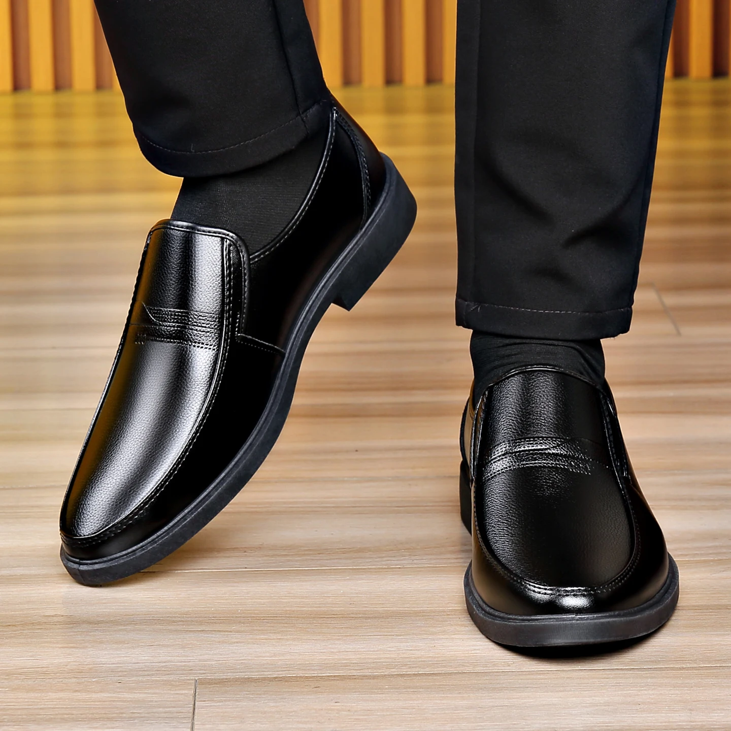 Men's Slip‑on Business Leather - Men'S Formal Wear For Office recension och pris