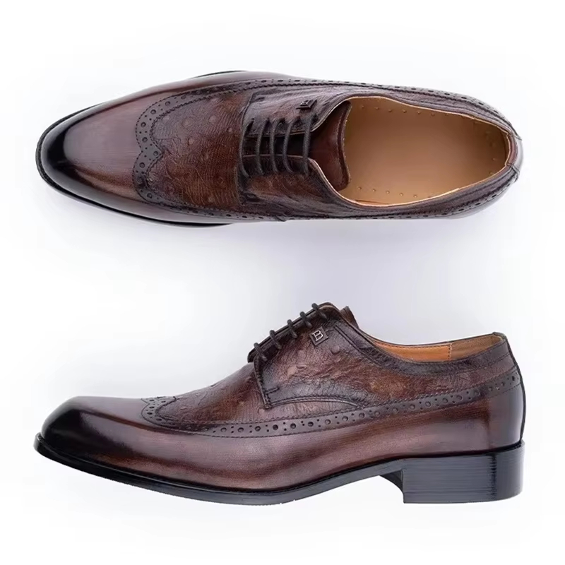 Men's Cowhide Leather Shoes La - Formal Men Daily Wear Footwear recension och pris