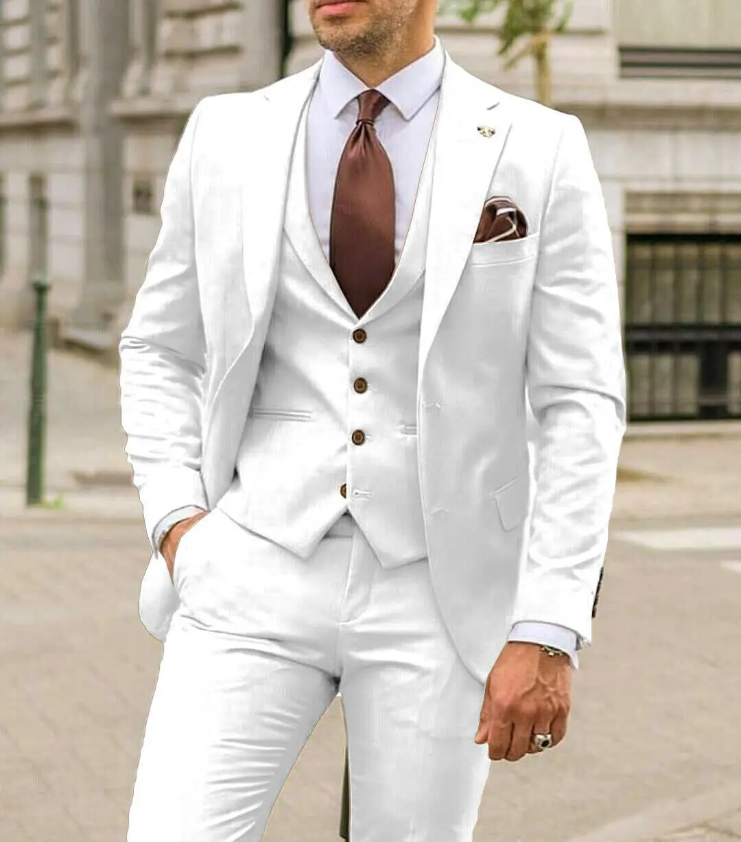 Notch Lapel Men Suits Slim Fit - Men'S Formal Wear In Winter recension och pris