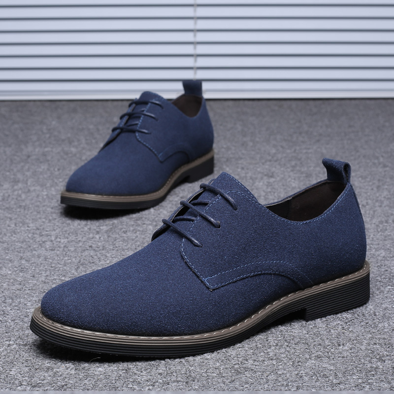 Mens Navy Blue Suede Leather O - Formal Men Daily Wear Footwear recension och pris