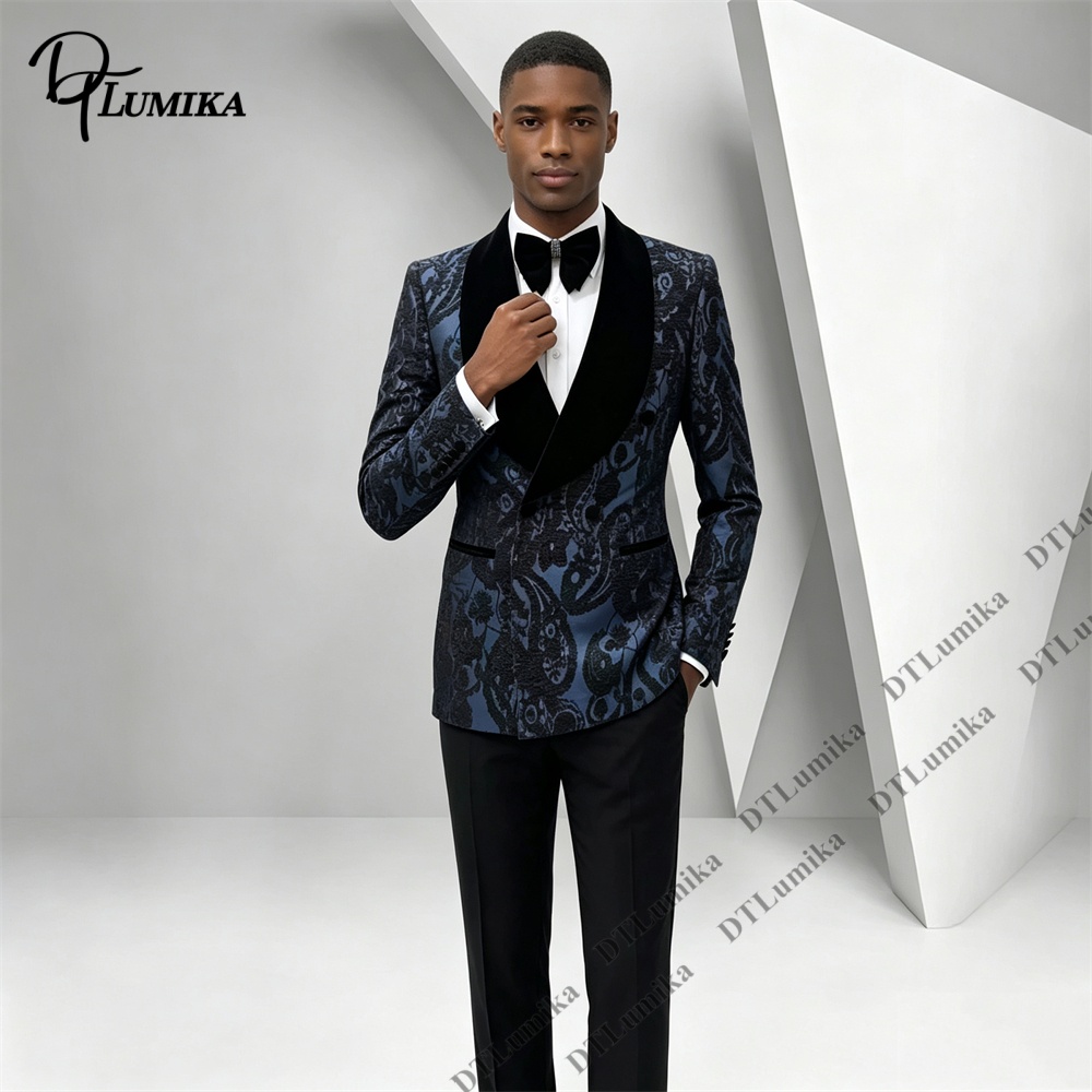 Two Pieces Paisley Jacquard Tu - Men'S Formal Wear For Office recension och pris